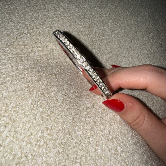 Christian Dior Vintage Silver Crystal Bracelet – Signed & Hinged Design - Picture 4 of 6